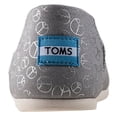 thumbnail image 5 of Toms 10010795: Classic Womens Drizzle Grey/Foil Peace Sign Sneakers (8 B(M) US Women), 5 of 5