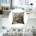 thumbnail image 5 of ONETECH Spring Flower Pampas Grass Decorative White Plush Pillow Cover Set of 2 for Car Couch Bedroom 12x12in, 5 of 7
