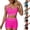 Army Green, variant on JSGEK Women's Bikini Set Pleated Padded Cups Beach Vacation For Summer Swimming Activities Premium Premium Green L