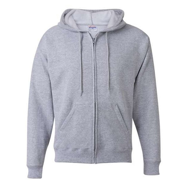 Hanes - Sudadera con capucha y cremallera completa Eco-Smart para hombre, acero ligero, extragrande Hanes P180