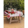 thumbnail image 2 of Outdoor Tablecloth with Umbrella Hole and Zipper, Valentine's Day Rectangle Table Cloth 60x102 Inch Waterproof Tablecloth, Red Truck Roses Love Leaves Pink Plaid Picnic Table Cover for Patio Camping, 2 of 7