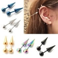 thumbnail image 3 of Piercing Jewelry Earrings Spike Stud Earrings Set Great Gift for Men Women, 3 of 16