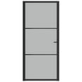 thumbnail image 3 of vidaXL Interior Door 36.6"x79.3" Black Matt Glass and Aluminum, 3 of 5