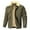 Army Green, variant on Lilgiuy Men Casual Pure Color Novelty Turn-down Collar Down Zipper Cardigan Warm Cotton Jacket for New Year Christmas