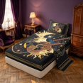 thumbnail image 2 of Homewish Hippie Guitar Twin Sheets, Sun Moon Stars Bedding, 3 Pieces, 1 Flat Sheet, 1 Fitted Sheet and 1 Pillowcase, 2 of 6