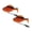 Orange, variant on 2 Pcs Paddle Tail Swimbaits Fishing Lures, Pre-Rigged Soft Bait with Spinner Blades & 3D Eyes, Weedless Hidden Hook for Bass Trout, Freshwater Saltwater River Lake Fishing, 2.36"