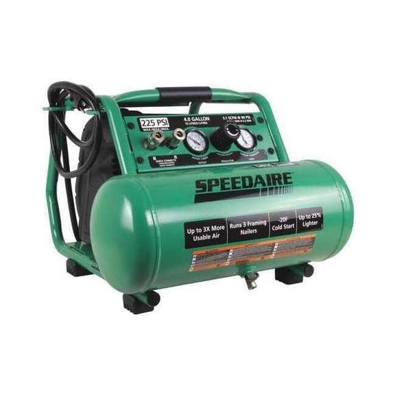 Speedaire Portable Air Compressor,Oil Free,1.70 HP AM1-HE15-03QG