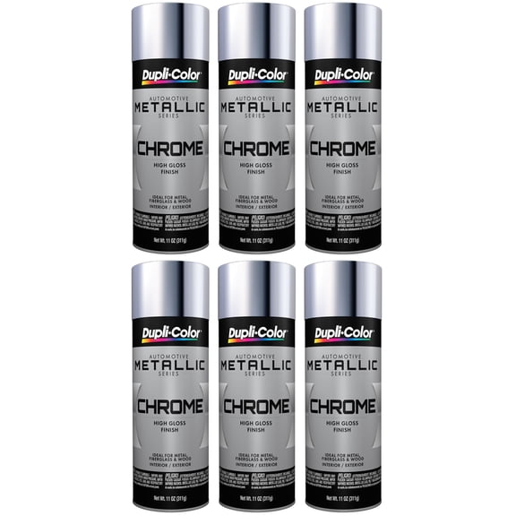Dupli-Color CS101-6 PK Chrome Automotive Metallic Coating - 11 oz. Aerosol, Case of 6
