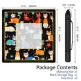 thumbnail image 2 of Cute Cat Mahjong Mat for Table, 31.5*31.5in Anti Slip American Mahjong Table Cloth, Noise Reduction, Neoprene Mah jongg Mat with Carrying Bag & 3 Dices, Mahjong Sets Gift, Board Tile Games Mats, 2 of 7