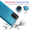 thumbnail image 4 of Dteck Flower Patterned Wallet Case For Samsung Galaxy A71 4G (6.7 inches),Magnetic Leather Card Holder Case Kickstand Shockproof Rubber Back Phone Cover,Blue, 4 of 5
