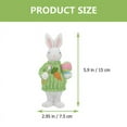 thumbnail image 2 of Easter Themed Rabbit Statue Adornment Weaving Effect Bunny Ornament Desktop Decoration, 2 of 3