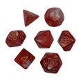 thumbnail image 4 of 7 Pieces Polyhedral Dices Set Durable d10 d12 Board Game Props for Card Game Cafe Red White, 4 of 7
