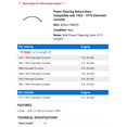 thumbnail image 2 of Power Steering Return Hose - Compatible with 1963 - 1979 Chevy Corvette 1964 1965 1966 1967 1968 1969 1970 1971 1972 1973 1974 1975 1976 1977 1978, 2 of 2