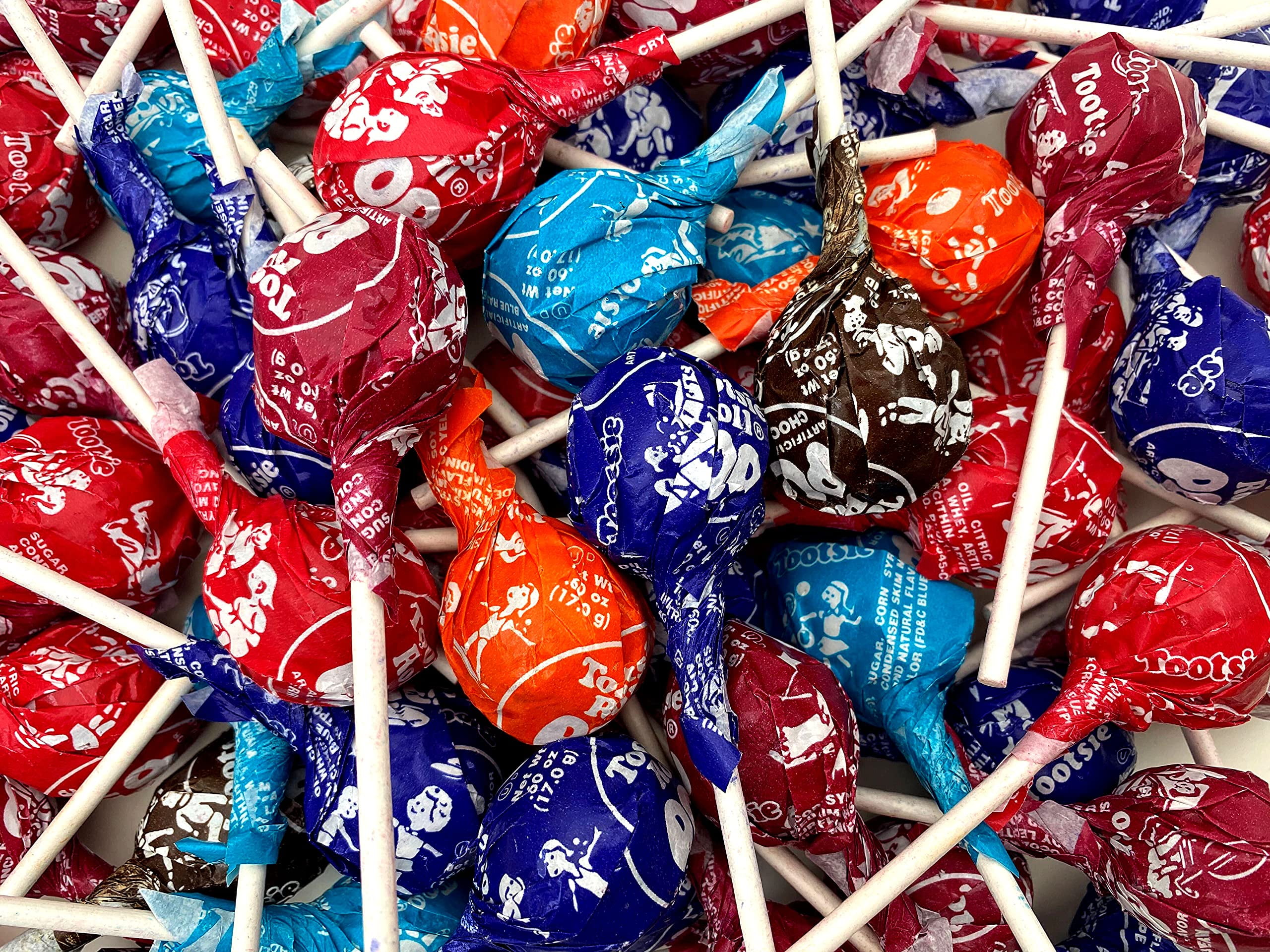 CrazyOutlet Tootsie Assorted Original Flavors Pops, Lollipops Hard Candy Pack, 2 Lbs