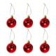 thumbnail image 1 of Puntoco Adornos Navideños 10Cm/6 Bolas De Navidad Pintadas De Pet Transparente Rojo,Decoración Hogareña, 1 of 1