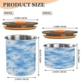 thumbnail image 3 of 17OZ Food Storage Can - Keep Coffee Tea Flour & More Fresh - Ideal for Cereal Nuts & Pet Food Light Blue Tie-dye Pattern, 3 of 9