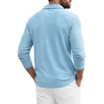 thumbnail image 5 of RJMDKXZ Men's Cardigan Sweaters Casual Classic Textured Button Down Notch Lapel Long Sleeve Cardigan with Pockets, 5 of 6