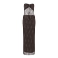 thumbnail image 5 of DHFJKG 2 Piece Skirt Sets Women Summer Strapless Outfits Floral Sexy Mesh Sheer Crop Top Bodycon Maxi Skirts Beach Resort Wear Versatile Outfit, 5 of 8