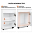 thumbnail image 3 of OmySalon Salon Trolley with Wheels, 2 Drawers & 1 Storage Cabinet, Salon Cart for Hair Stylist, Portable Styling Station for Barbershop Beauty Spa, 3 of 8