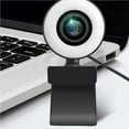 thumbnail image 4 of serony HD 720P Webcam with Built-in Adjustable Ring Light with Microphone USB Web Camera, 4 of 8