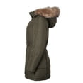thumbnail image 3 of Jackets for Women Down Alternative Parka Longer Winter Puffer Coat with Fur Hood - Olive (2X), 3 of 7