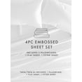 thumbnail image 5 of King, 4 Piece Embossed Hotel Style Bed Sheets in White by Comfort Canopy, 5 of 12