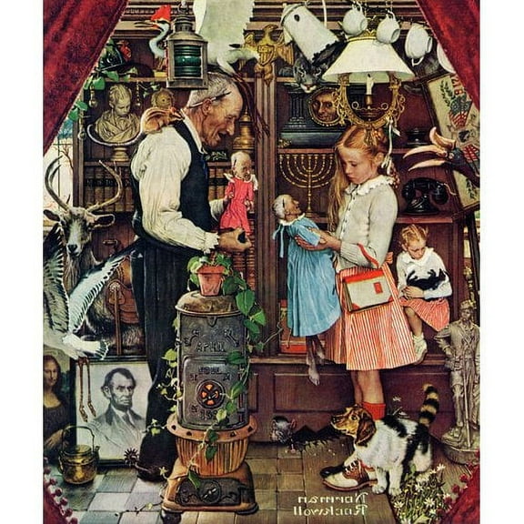 Marmont Hill "April Fool, 1948" by Norman Rockwell Painting Print on Canvas