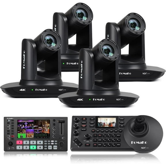 FoMaKo 4K 20X PTZ Camera HDMI, AI Auto-Tracking,for Church Worship Education Conference Events,NDI 6 & NDI HX3 Certified(K20UH X4 M3 KC608 Pro)
