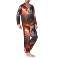 thumbnail image 2 of Balery Fire Sky Dragon Pijama para Hombre de Dos Piezas con Manga Larga, Conjunto de Dormir y Descanso Suave con Bolsillos-X-Large, 2 of 7