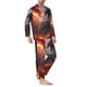 thumbnail image 2 of Fotbe Fire Sky Dragon Pijama de Hombre con Estampado de Manga Larga, Conjunto de 2 Piezas, Ropa de Dormir Suave y Cómoda con Bolsillos-Small, 2 of 7