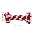 thumbnail image 2 of Hueso de Masticación para Cachorros en Forma de Perro, Cuerda de Masticar de Algodón Trenzado Duradero, Cuerda de Limpieza de Dientes Roja y Blanca, 2 of 7