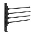 thumbnail image 3 of Homerr Bathroom Towel Rack Towel Holder Towel Rack Non Slip No Punching Strong Load Bearing Waterproof Space Saving Rustproof Wall Mount Rotating Towel Holder, 3 of 7