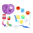 thumbnail image 1 of 15Pcs Cat Toys Set Pet Interactive Toy Feather Toy Teaser, 1 of 8