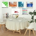 thumbnail image 3 of (6-pack) Heavy Duty Plastic Table Covers Tablecloth (Reusable) (Round 84"), 3 of 7