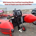 thumbnail image 2 of Seamax Easy Load Boat Launching Wheels Set for Inflatable Boat & Aluminum Boat, with 12" Pneumatic Tire & 2 Height Position, 2 of 5