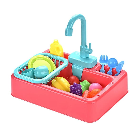 Pájaros bañera bañera automática grifo agua fluyendo tazón pájaros ducha caja loro peonía herramienta de limpieza de aves con juguetes coloridos (color rojo, accesorios aleatorios, sin batería)