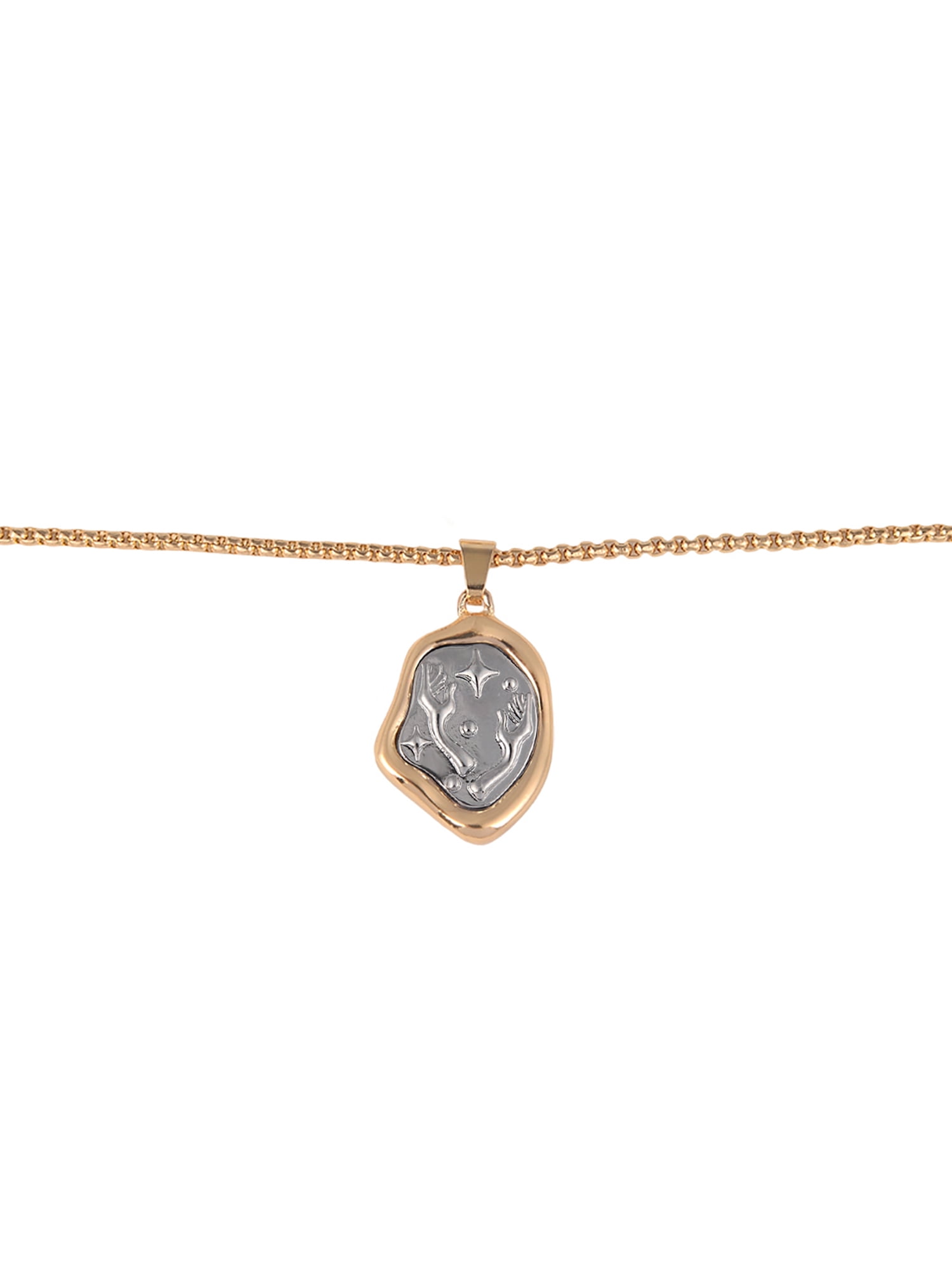 Time and Tru Goldtone Silvertone Reversible Pendant "Virgo" Necklace