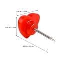 thumbnail image 2 of OULII 100Pcs Red Heart Push Pins For Organization In Office And School Settings, 2 of 8