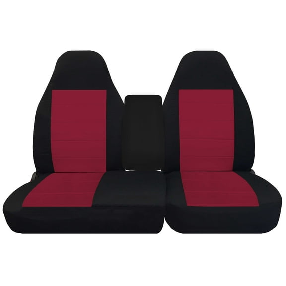Fits 2001-2003 Ford F150 Velour Seat Covers 40/60 Molded HR, Opening Console: Black Burg