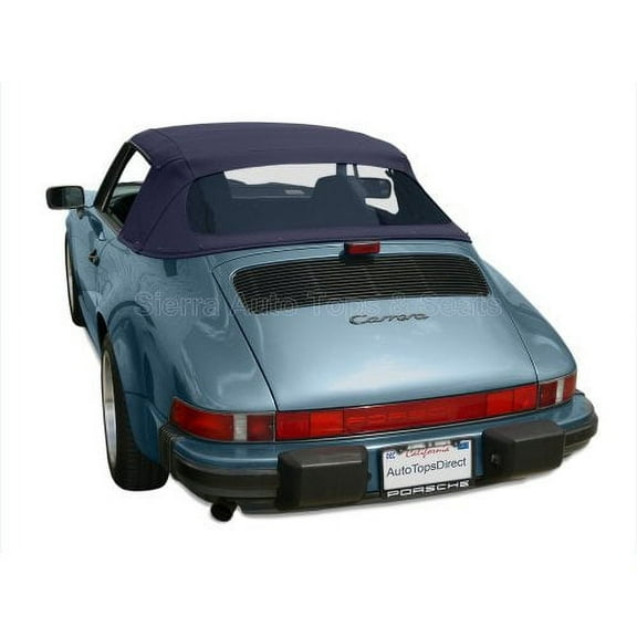 Sierra Auto Tops Convertible Top Replacement for Porsche 911 Series 1983-1994, German Classic Canvas, Blue