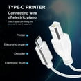 thumbnail image 1 of Audio Connecting Cable Fast Transmission Stable Output Plug Play Type-C USB2.0 Musical Devices Connecting Line for Printer, 1 of 8