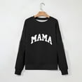thumbnail image 2 of Craaazy Sweatshirt for Women Oversized Crewneck Long Sleeve Pullover Sweatshirt Women Mama Letter Print Blouse Gifts, 2 of 3