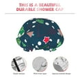 thumbnail image 5 of Kdxio Christmas Print Shower Cap for Women,Elastic and Reusable,Double Waterproof Layers Bathing Hat, 5 of 9