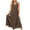 Coffee, variant on Dvprdro V Neck Sleeveless Wrap Tie Front Cotton Linen Maxi Dress for Women Loose Fit A Line Summer Vacation Casual
