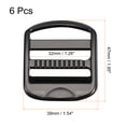 thumbnail image 2 of Unique Bargains Metal Ladder Buckle Slider, 6 Pack 32mm(1-1/4') Inner Width, Gun-black, 2 of 5