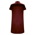 thumbnail image 7 of Fewfanhot Womens Summer Dresses Nightshirt for Women Button Down Nightgown Silk Short Sleeve Sleepshirt Notch Collar Sleepwear, 7 of 7