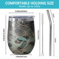 thumbnail image 4 of 12oz Stainless Steel Insulated Wine Tumbler with Lid and Straw – Double Wall Vacuum Mug for Hot & Cold Drinks, 304 Steel Interior, Sweat-Free Design, 4 of 5