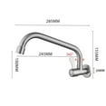 thumbnail image 1 of Stainless Steel Kitchen Faucet Water Purifier Single Lever Hole Tap For Bathroom, 1 of 10