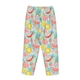 thumbnail image 3 of Lsque Bright Peach Print Women's Pajama Pants, Lounge Pant - Comfortable Home Wear,Elastic Waistband, Stylish Design-Large, 3 of 9