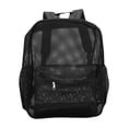 thumbnail image 1 of Mesh Backpack Heavy Duty Lightweight Large Capacity Washable See Through Backpack for Swimming Beach Sports, with Adjustable Straps[black], 1 of 9
